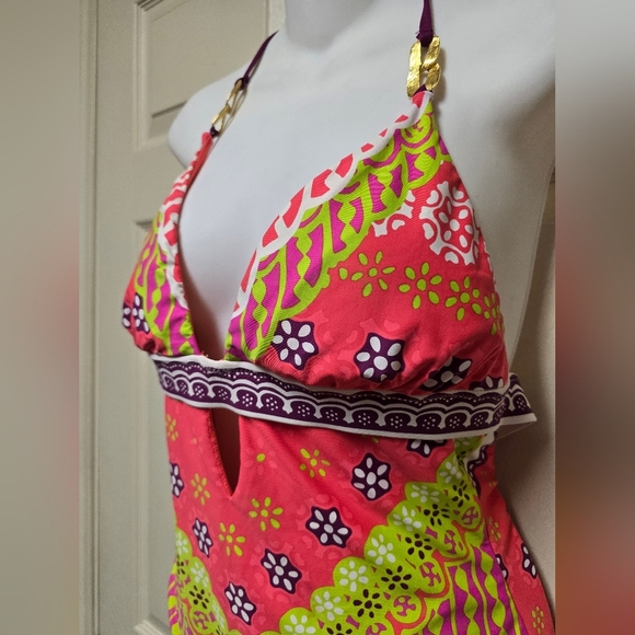 Trina Turk Seychelles One-Piece in Papaya Size 12 - Picture 10 of 17